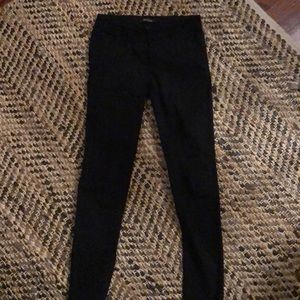 Black suede pants